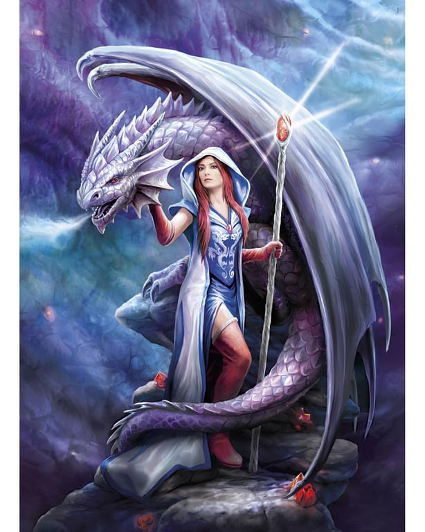Puzzle 1000 pièces : Dragon Mage Anne Stokes Clementoni Puzzles