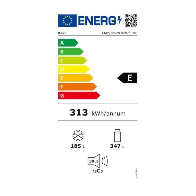 Beko GNO5322XPN - vue 3