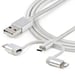 StarTech.com Cavo multi caricatore USB da 1 m - Lightning USB-C Micro-B - Intrecciato