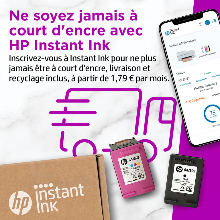 HP ENVY 6420e Sans fil All-in-One Couleur Imprimante, Instant Ink; copieur, scanner - Excellent état