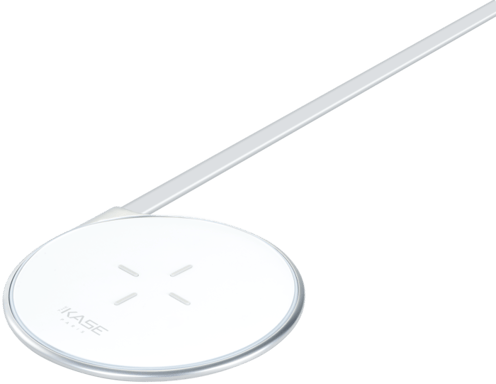 Base di ricarica wireless universale Qi (7,5W/10W), argento metallizzato