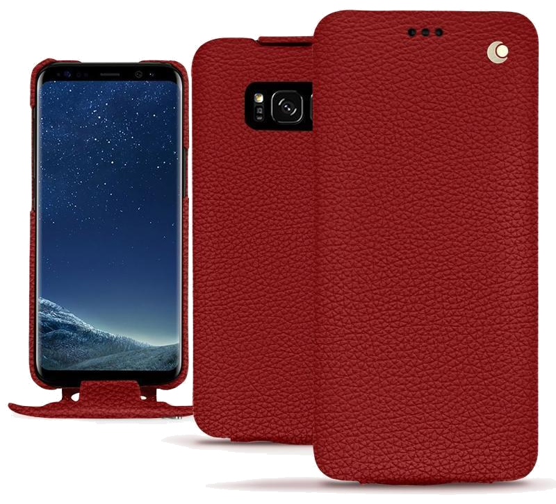 Housse cuir Samsung Galaxy S8+ - Rabat verticalRouge
