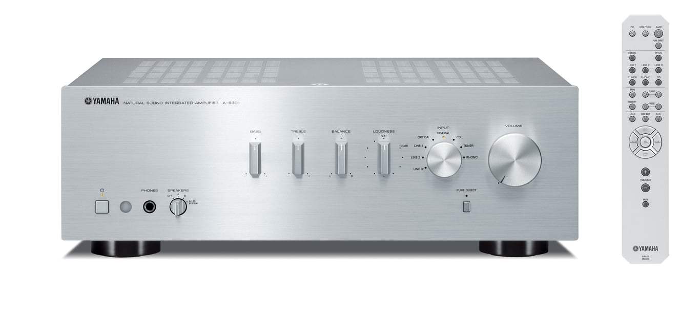 YAMAHA Ampli stéréo A S301 BL 2 x 60 Watts Technologie ToP ART DAC 24 bits / 192 kHz Préampli phono MM Sortie casque - vue 5