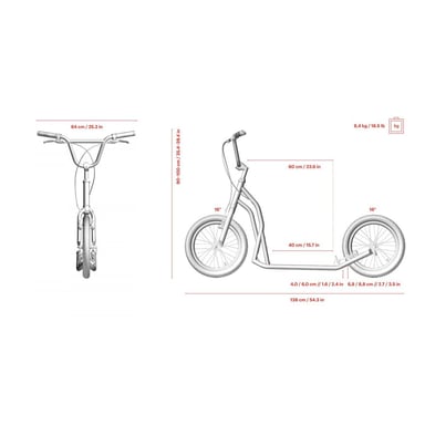 Trottinette Urbaine Yedoo Steel 1616 Verte - Confort et Agilité