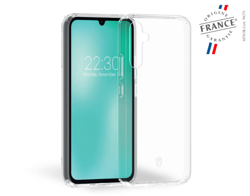 Coque Renforcée Samsung G A34 5G FEEL Garantie à vie Transparente - 50% Plastique recyclé - Origine France Garantie Force Case