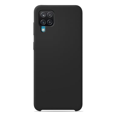 Coque silicone unie Soft Touch Noir compatible Samsung Galaxy A12 5G