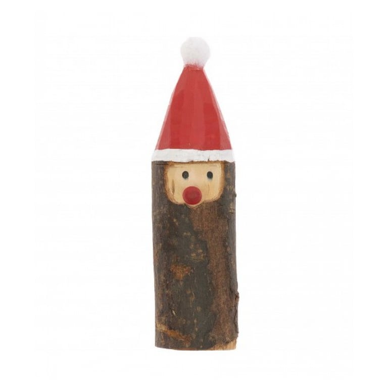 Figurine en Bois d'Elfe de Noël Décoration Artisanale 2.5 x 9.5 cm Neuf