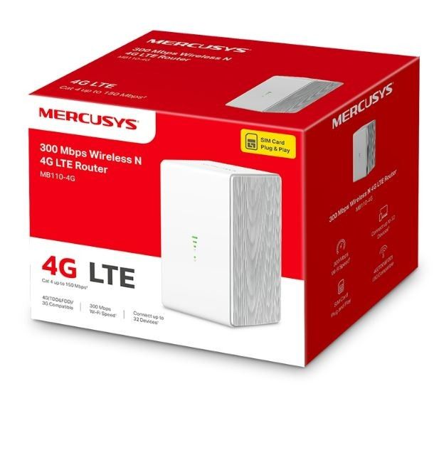 Mercusys MB110 4G routeur sans fil Ethernet Monobande 2 4 GHz - vue 4