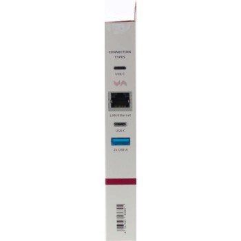 Hub USB-C, multiport, 4 ports, 2 USB-A, USB-C, LAN/Ethernet