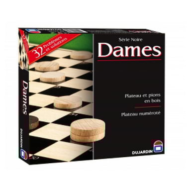 Jeu de Dames Série Noire Dujardin - Stratégie et Plaisir en Famille