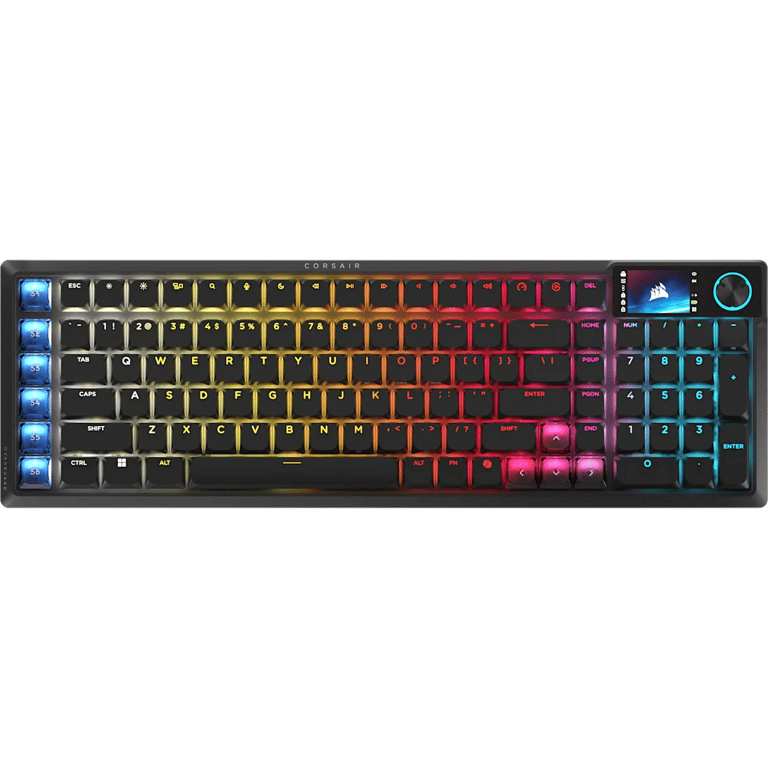 Clavier Corsair Vanguard Air 99 – Sans Fil, Optique-Mécanique AZERTY, Écran LCD - vue 2