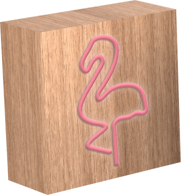 Altoparlante Bluetooth® Flamingo ColorLight Neon L + caricatore a induzione