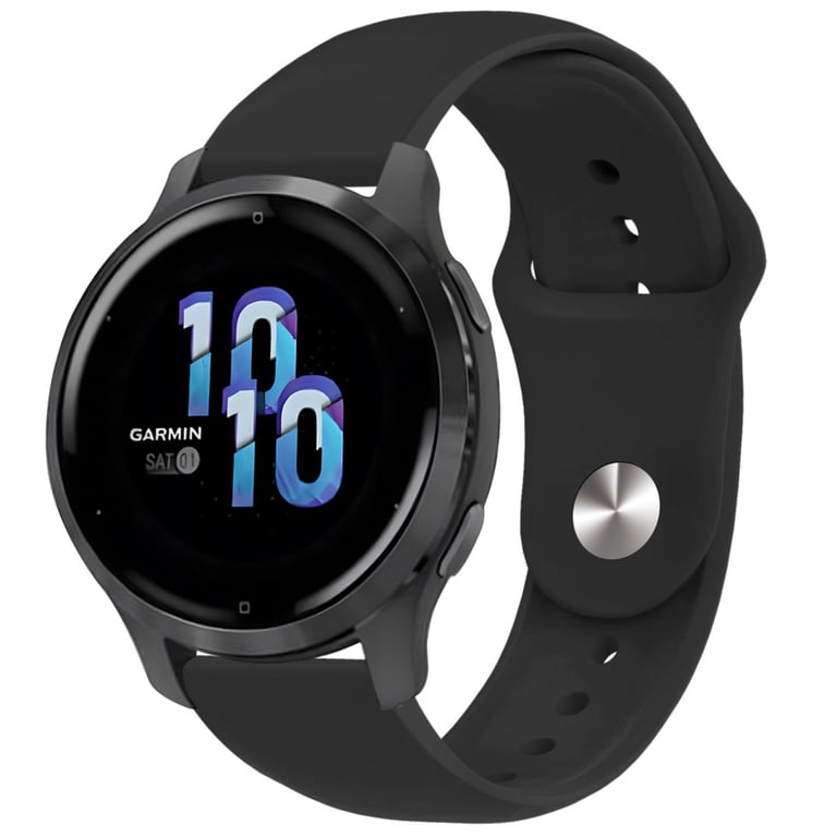 imoshion Bracelet sport en silicone - Connexion universelle 22 mm - Noir - Neuf