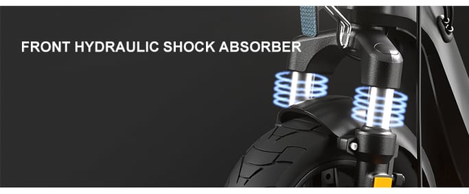 JOYOR C10E Scooter elettrico - Motore 500W Batteria 48V10.4AH Pneumatici 10 pollici Certificazione ABE Freni a disco pieghevoli - Nero