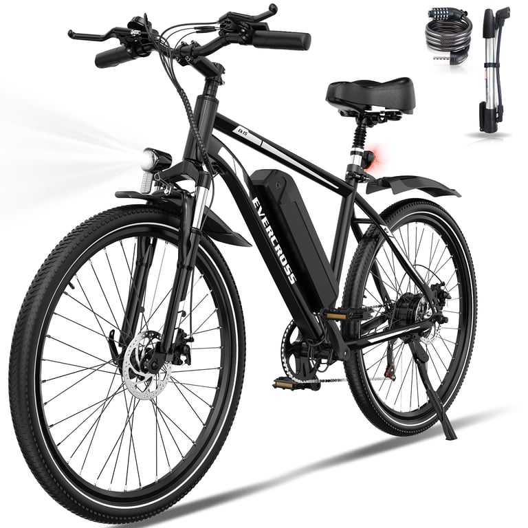 Vélo électrique EVERCROSS EK15 Pneu 26 pouces Transmission 7 vitesses Batterie Amovible Neuf - vue 4