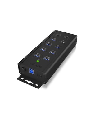 ICY BOX IB-HUB1703-QC3 USB 3.2 Gen 1 (3.1 Gen 1) Type-B 5000 Mbit/s Negro