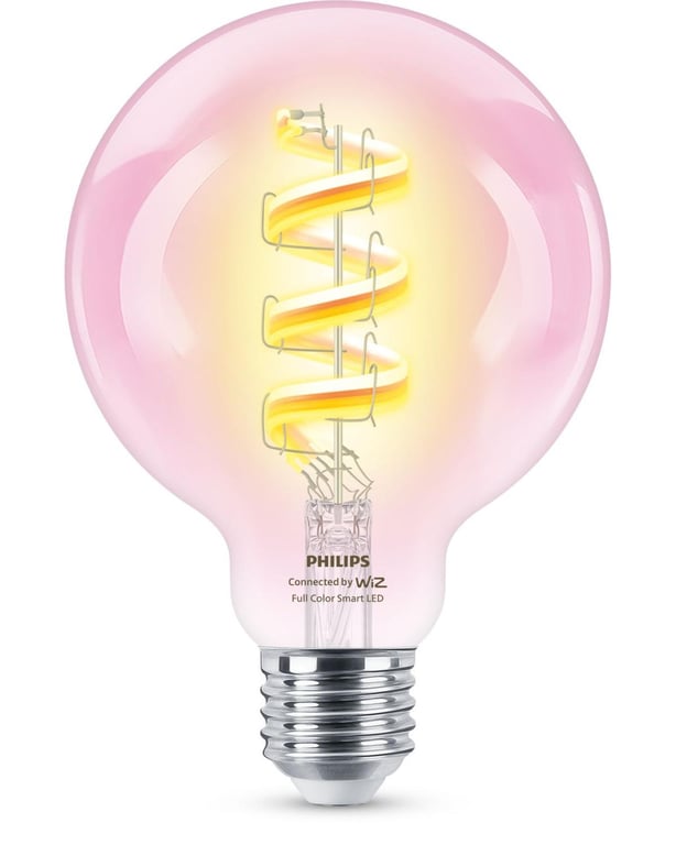 Ampoule connectée Philips PHI WFB G95 E27 822 65 RGB CL Wi FiBluetooth à intensité variable