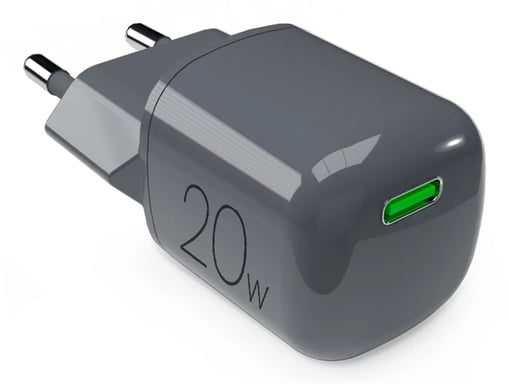 PURO PUFCMTCUSBC20WGDKGR cargador de dispositivo móvil Smartphone, Tableta Gris Corriente alterna Carga rápida Interior