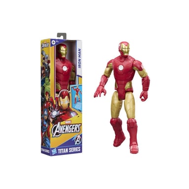 Action figure Hasbro Marvel Avengers Titan Series Iron Man 29 cm Rosso e Oro