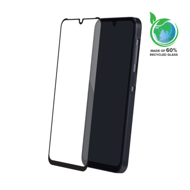 Pellicola protettiva in vetro temperato (60% vetro temperato riciclato) per Samsung Galaxy A25 5G/ A24 4G/ 5G 2023, Nero