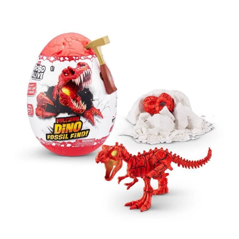 Jeu de fouille ZURU ROBO ALIVE Volcano Fossil Find S2 Fossiles de dinosaures Sons et lumières Roche et sable - vue 4