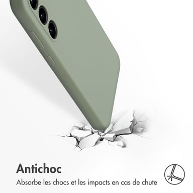Accezz Coque Liquid Silicone pour Samsung Galaxy A55 - Cooper Green