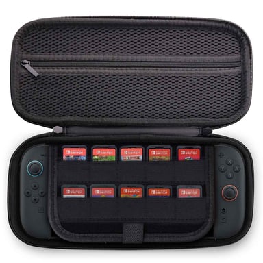 imoshion Etui Nintendo Switch 2 avec poche zippée - Etui pour Nintendo Switch 2 / Switch (OLED) avec poignée - Noir