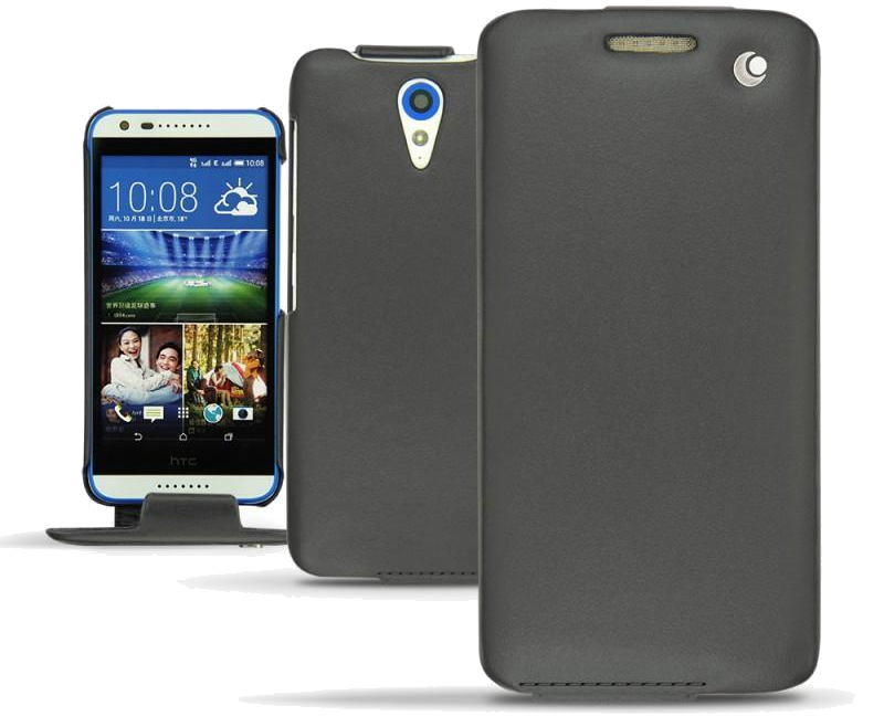 Housse cuir HTC Desire 620 - Rabat verticalNoir