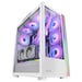 Mars Gaming MC-ULT, Caja Gaming Custom XXL E-ATX, Doble Cristal Templado 90º Sin Marco + Puerta Lateral, Soporte Completo Refrigeración Líquida, Torre PC con Diseño de Cámara Dual Vertical, Blanco