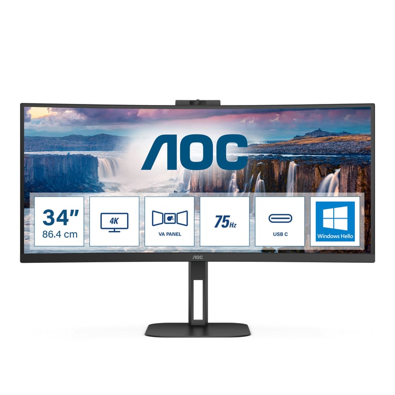 AOC V5 Q27V5CWBK écran plat de PC 68 6 cm 27 2560 x 1440 pixels Quad HD LED Neuf - vue 6