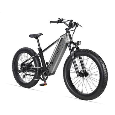 Bicicleta eléctrica Cyrusher Zenith Fat Tire – Batería de 52 V 15 Ah, sensor de par y cadencia conmutable - gris
