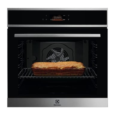 Four encastrable - Pyrolyse - Chaleur tournante pulsée - ELECTROLUX - EOF8P08X - Inox - Porte froide - 59,4 x 59,4 x 56,8 cm