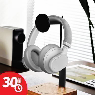 Casque Audio Bluetooth à Réduction de Bruit Autonomie 30 Heures Gris