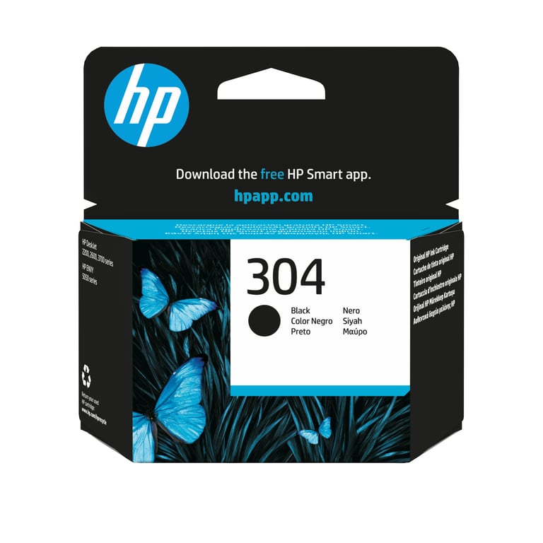 HP 304 - Noir - original - blister - cartouche d'encre - pour AMP 130, Deskjet 26XX, 37XX, ENVY 50XX - Neuf