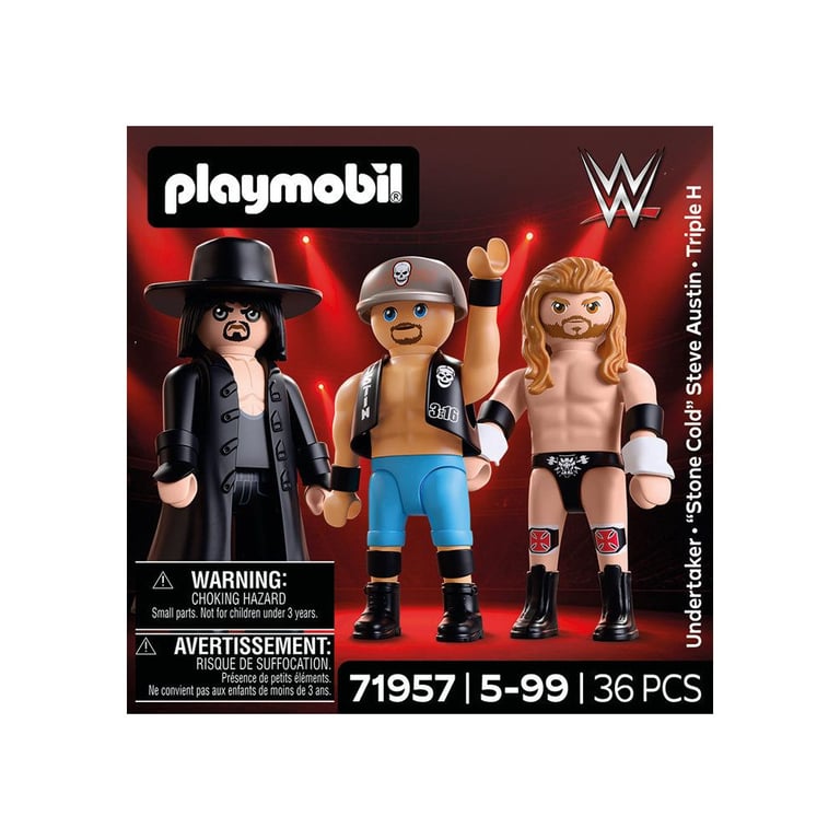 Playmobil WWE 71957 Undertaker Stone Cold Triple H - vue 4