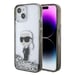 Funda Karl Lagerfeld para iPhone 15 6.1'' Funda rígida transparente Liquid Glitter Ikonik