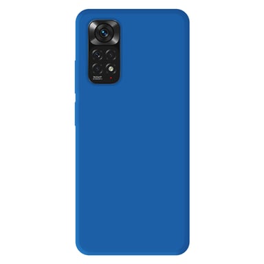 Coque silicone unie Mat Bleu compatible Xiaomi Redmi Note 11 4G
