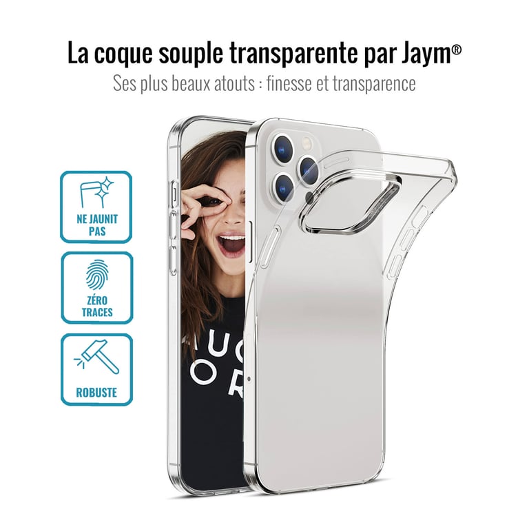 JAYM - Coque Souple Transparente pour Xiaomi 12 ? Souple et résistante - Traitement Anti-jaunissement ? Anti-bulles