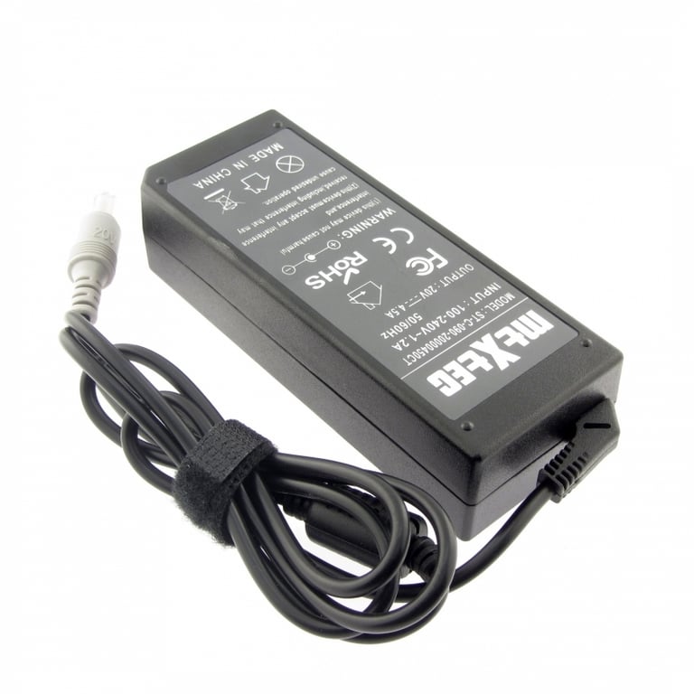 Charger (power supply), 20V, 4.5A for LENOVO ThinkPad R60 (9444), connector 7.4 x 5.5 mm round