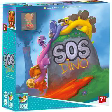 Jeu de Société Coopératif SOS Dino - Aidez les Dinosaures à Échapper à la Lave!