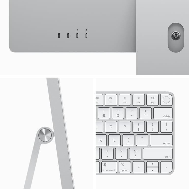Apple iMac Apple M3 59 7 cm 23.5 4480 x 2520 pixels PC All in One 8 Go SSD macOS Sonoma Wi Fi 6E 802.11ax Neuf - vue 4
