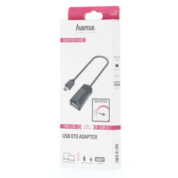 Hama 00200309 câble USB USB 2.0 Mini-USB B USB A Noir