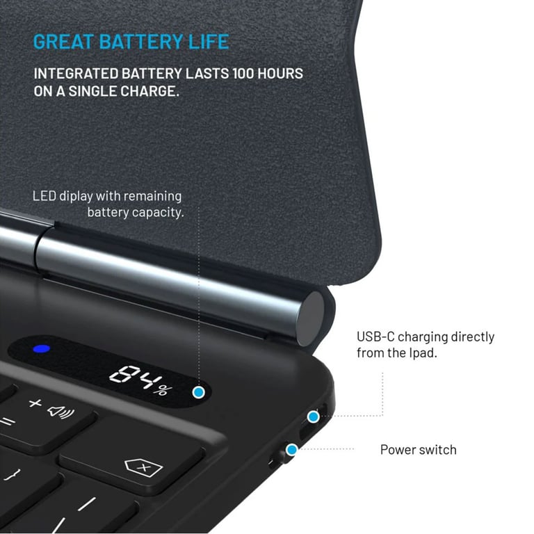 Fixed Typee Coque clavier QWERTY pour iPad 11 2025 11 pouces / iPad 10 2022 10.9 pouces Neuf - vue 2