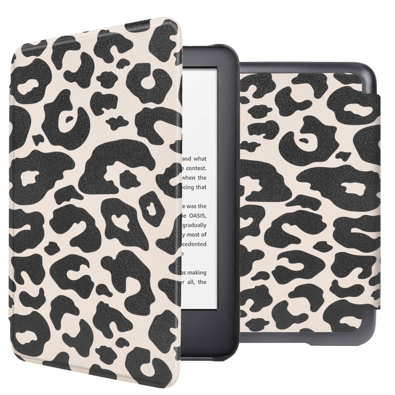 imoshion Design Slim Hard Case Sleepcover pour Amazon Kindle 2024 / Amazon Kindle 2022 11th gen Leopard Neuf