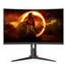 AOC G2 CQ27G2U/BK écran plat de PC 68,6 cm (27'') 2560 x 1440 pixels Quad HD LED Noir, Rouge