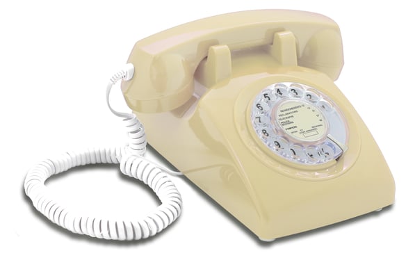 Téléphone fixe filaire rétro vintage avec cadran rotatif