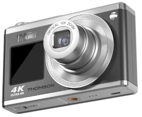 Appareil Photo Numérique Thomson THR385 Noir et Argent + Carte SD 64 Go