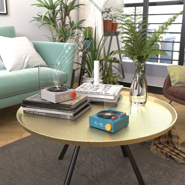 MOB Enceinte Bluetooth Retro Look Vinyle Réveil Smart - vue 3