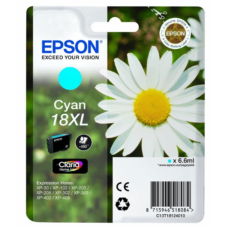 Epson Cartouche T1812 Cyan - vue 2