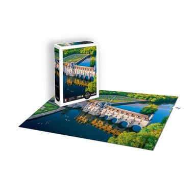 Puzzle 1000 pièces - Château de Chenonceau en Touraine, Édition Premium